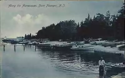 Point Pleasant New Jersey NJ Along Manasquan River C1910 Vintage Postcard • $12.69