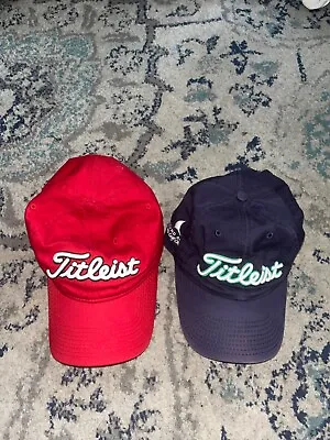 Titleist Hats Adjustable Red/blue *BUNDLE* • $30