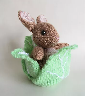 KNITTING PATTERN Rabbit In The Lettuce Chocolate Orange Bomb Cover Bunny Easter • £2.97