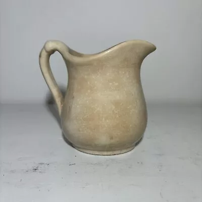 Antique White Ironstone Pitcher Stained Crazed Patina Farmhouse • $119.99