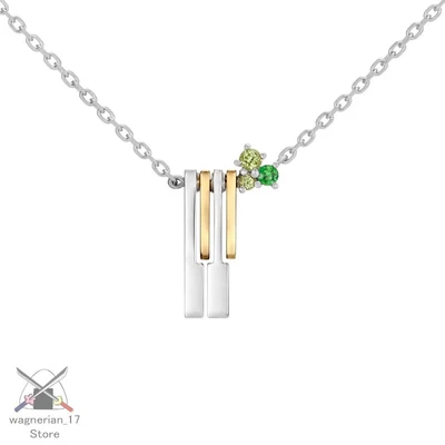 $199.99 • Buy EVANGELION Shinji Kaworu Duet Necklace Silver Yellow Gold Coating U-TREASURE