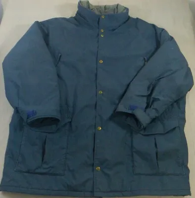 Vintage LL Bean Mens Jacket Blue Double Extra Large Goretex Maine Warden Parka • $94.86