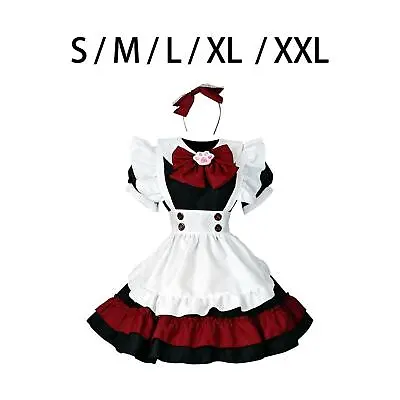 French Maid Costume Maid Outfit For Women Men Womens With Hairband Maid Costume • £15.92