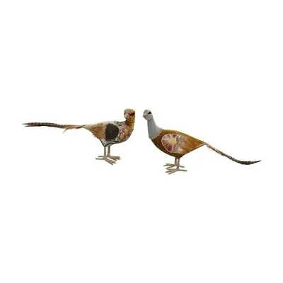 Mark Roberts 2020 Glittered Pheasant Figurine Assortment Of 2 19 X 12 Inches • $123.68