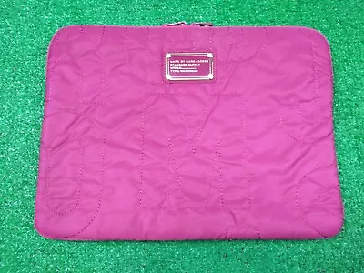 MARC BY MARC JACOBS Hot Pink Embossed Nylon Laptop Sleeve Case Up To 13”—13.5x10 • $17.09
