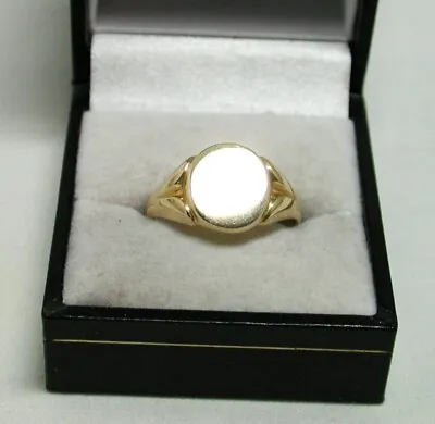 Edwardian 18ct  Gold Gents Signet Ring Size R - 21796 • £324.50