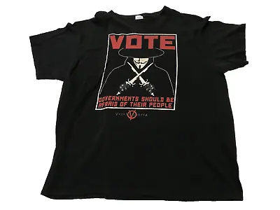 Delta Pro Weight V For Vendetta Movie Tee - Black - Men's Size XL • $15.96