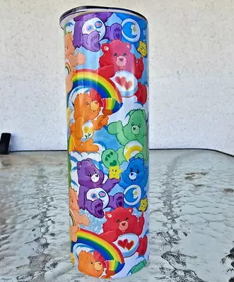 80s Style Care Bears Rainbow Cup Mug  Tumbler 20oz Insulated  Free Shipping • $21.99