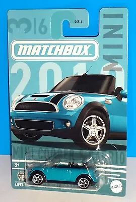 Matchbox 2024 Mini Cooper Series 3/6 2010 Mini Cooper S Cabrio Blue • $3.60