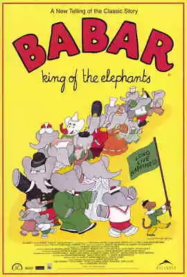 BABAR KING OF THE ELEPHANTS Movie Poster 27x40  Theater Size - Licensed | New    • $24.99
