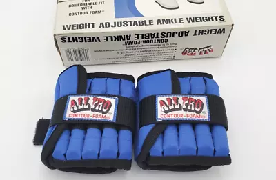 All Pro Ankle Weights 5-LB Pair Adjustable 1/4 Lb To 2½-lbs Per Ankle #300 • $19.99