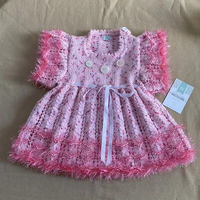 Hand Knitted Baby Dress 6-9 Months • £10