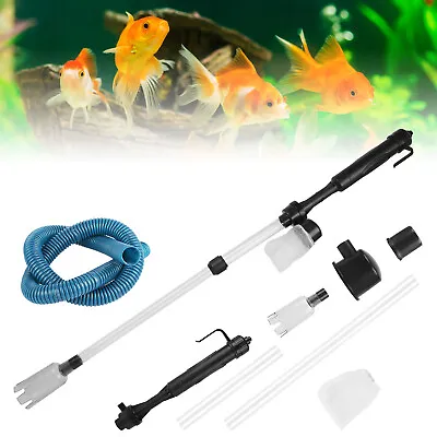 $15.49 • Buy Electric Fish Tank Aquarium Siphon Pump Vacuum Gravel Water Filter Cleaner Pipe