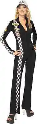 Racer Jumpsuit Race Car Driver Fancy Dress Halloween Sexy Adult Costume 2 COLORS • $60.95