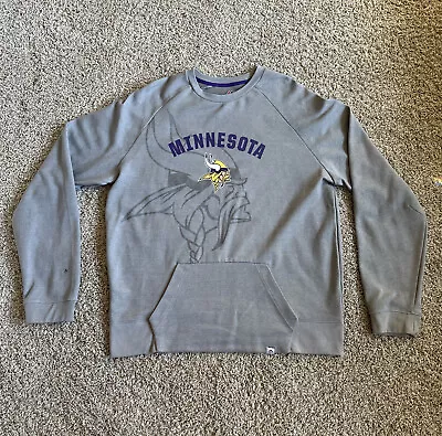 Mens Minnesota Vikings Majestic Crewneck NFL Football Pullover Sweatshirt Sz XL • $11.99