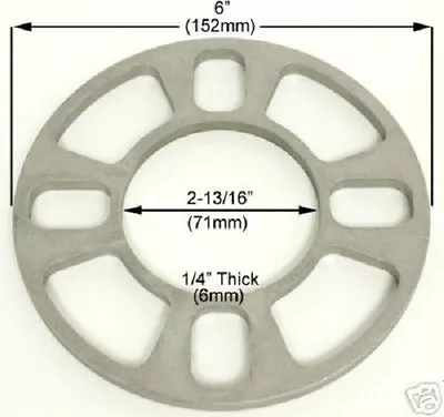 2 Pc 4 LUG  WHEEL SPACERS 1/4 INCH THICK # AP-601 • $14.65