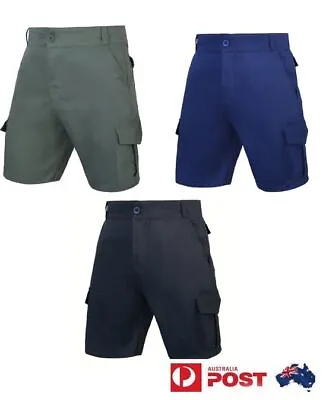 Mens Cargo Combat Shorts Casual Work Wear 100% Cotton Cargo 6XPocket Half Pants • $23.99