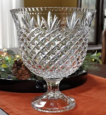 Shannon Cut Clear Crystal Punch / Trifle Centerpiece Bowl  12  Tall X 10.5  Wide • $55