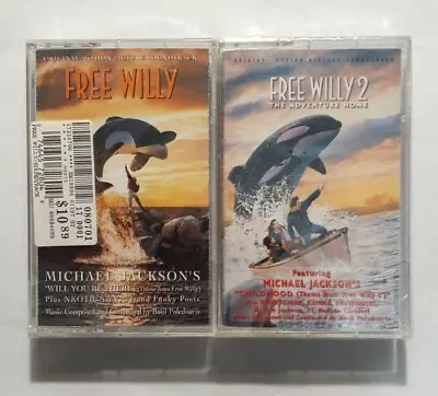 Free Willy Soundtrack & Free Willy 2 Soundtrack Cassette Sealed Michael Jackson • $49.99