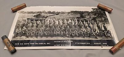 Panoramic Military Photo - 160th Tank Battalion - Dublin Fort Stewart GA - 1958 • $34.90