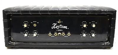 Kustom 1970s Model K 200B 5 Tuck N Roll Vintage PA Amplifier Head In Black • $307.06