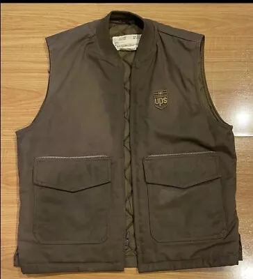 Vintage 90s UPS United Parcel Service Vest Jacket~Retired Logo Sz M (38-40) • $14.99