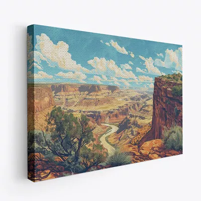 Beautiful Canyon Design 1 Horizontal Canvas Wall Art Prints Pictures • $58.99