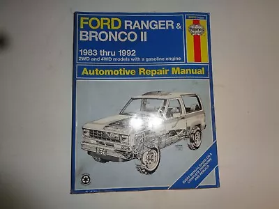 1983-92 Ford Ranger/ Bronco2 Repair Manual Haynes  • $16