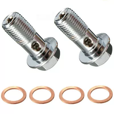 2PC Stainless Brake Banjo Bolt 10mm M10 X 1.00MM Caliper Master Cylinder • $8.99