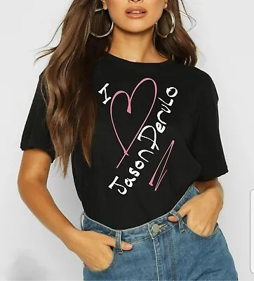 Jason Derulo T-Shirt I Love Jason Derulo Inspired 2024 Tour Fashion Concert • £15.99