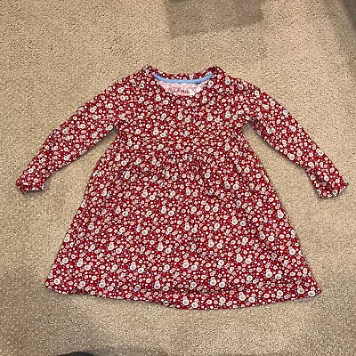 Mini Boden Long-sleeve Floral Red Dress Size 5-6 Years • $14