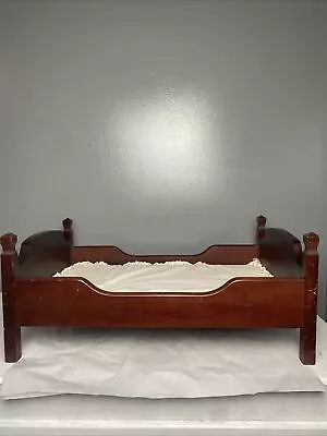 21” Wood Doll Bed Cloth Covered Foam Pad Doll Bed • $18