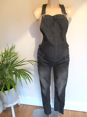 Gap Maternity Charcoal Grey Denim Skinny Leg Jeans Dungarees Size Xs Uk 6-8 • £20