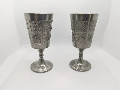 Mullingar Pewter Celtic Sherry Goblet / Cordials Pair • $39.99