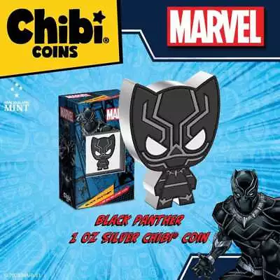 2023 Niue Marvel Black Panther 1 Oz. Silver Proof Colorized Chibi Coin • $51.99
