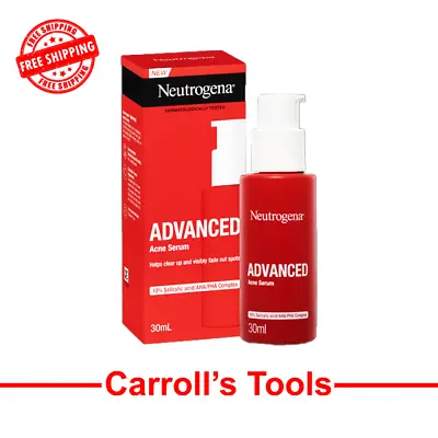 Neutrogena Advanced Acne Serum 30mL Visible Redness Spots Uneven Textures • $32.98