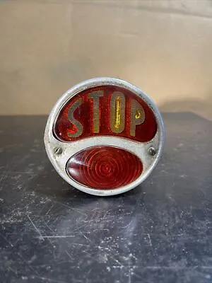 Antique 1920-1930s? STOP License Plate Bracket Light? Vintage Automobile Rat-Rod • $149