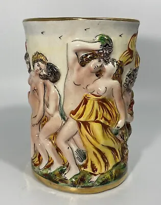 Capodimonte Hand Painted Figural Vase Marked Naked Celebration • £47.51