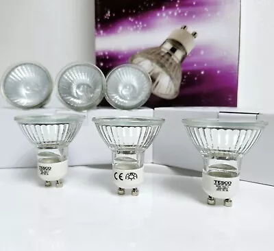 10x GU10 Bulb Tesco Halogen Reflector 50W 220-240V Warm 2700K Dimmable 2000h 35° • £10