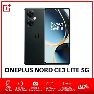 NEW OnePlus Nord CE 3 Lite 5G Dual SIM Android Mobile Phone AU - Grey/8GB+256GB • $523.69