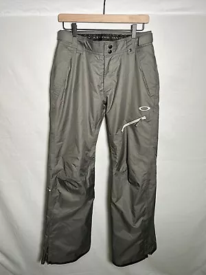 Vintage Y2K Oakley Baggy Fit Snowboard Ski Snow Pants Grey Medium • $30