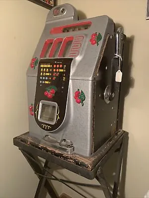$2169 • Buy Antique Mills 10 Cent Black Cherry Slot Machine Vtg Coin Op Trade Stimulator