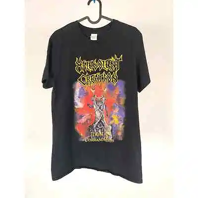 (v) Malevolent Creation  The Ten Commandments  Tshirt Death Metal M Double Side • $22.34