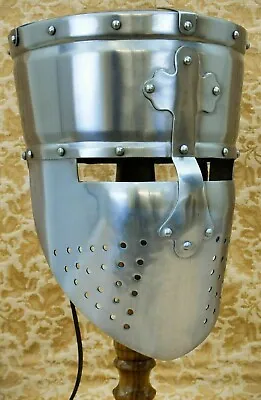 Medieval Helmet Knight Armor Templar Crusader Costume Steel Roman Armour • $83.29
