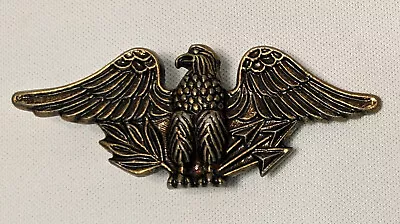 Vintage Used A-S NYC 7402 Brass Eagle Emblem For Furniture Helmet Nameplate • $10