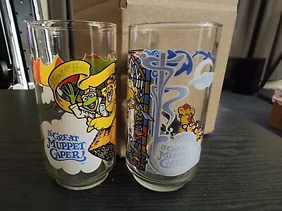 1981 McDonalds Great Muppet Caper Miss Piggy Fozzie And Gonzo Lot Of 2 Glasses • $22.99