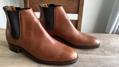 Cheaney “Grange” Tan Brown Leather Mens Chelsea Boots UK8.5F Made In England • £69.99