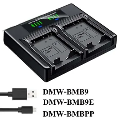USB Battery Charger For Panasonic DMW-BMB9E Lumix DMC-FZ62 FZ70 FZ72 FZ100 FZ80 • $10.99