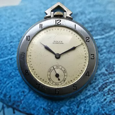 Vintage Rare Rolex Marconi Pocket Watch Spares Or Repair • $870.32