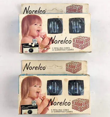 $6.95 • Buy Norelco Flash Cubes | 2 Boxes / 24 Flashes, Unopened NOS